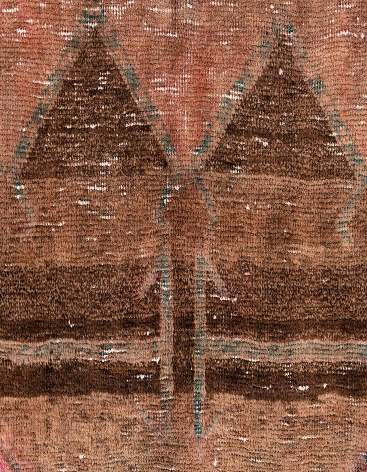 Detail image of 4' 7 x 10'  Hand Knotted Ultra Vintage Persian Wool Runner Rug