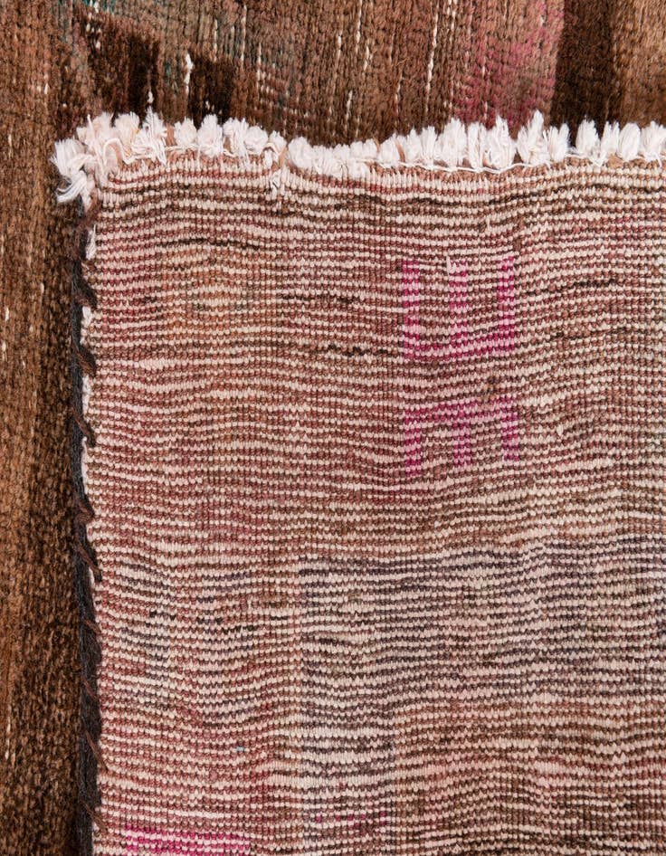 Detail image of 4' 7 x 10'  Hand Knotted Ultra Vintage Persian Wool Runner Rug