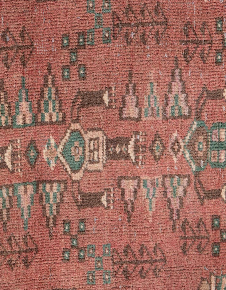 Detail image of 2' 7 x 7' 10  Hand Knotted Ultra Vintage Persian Wool Runner Rug