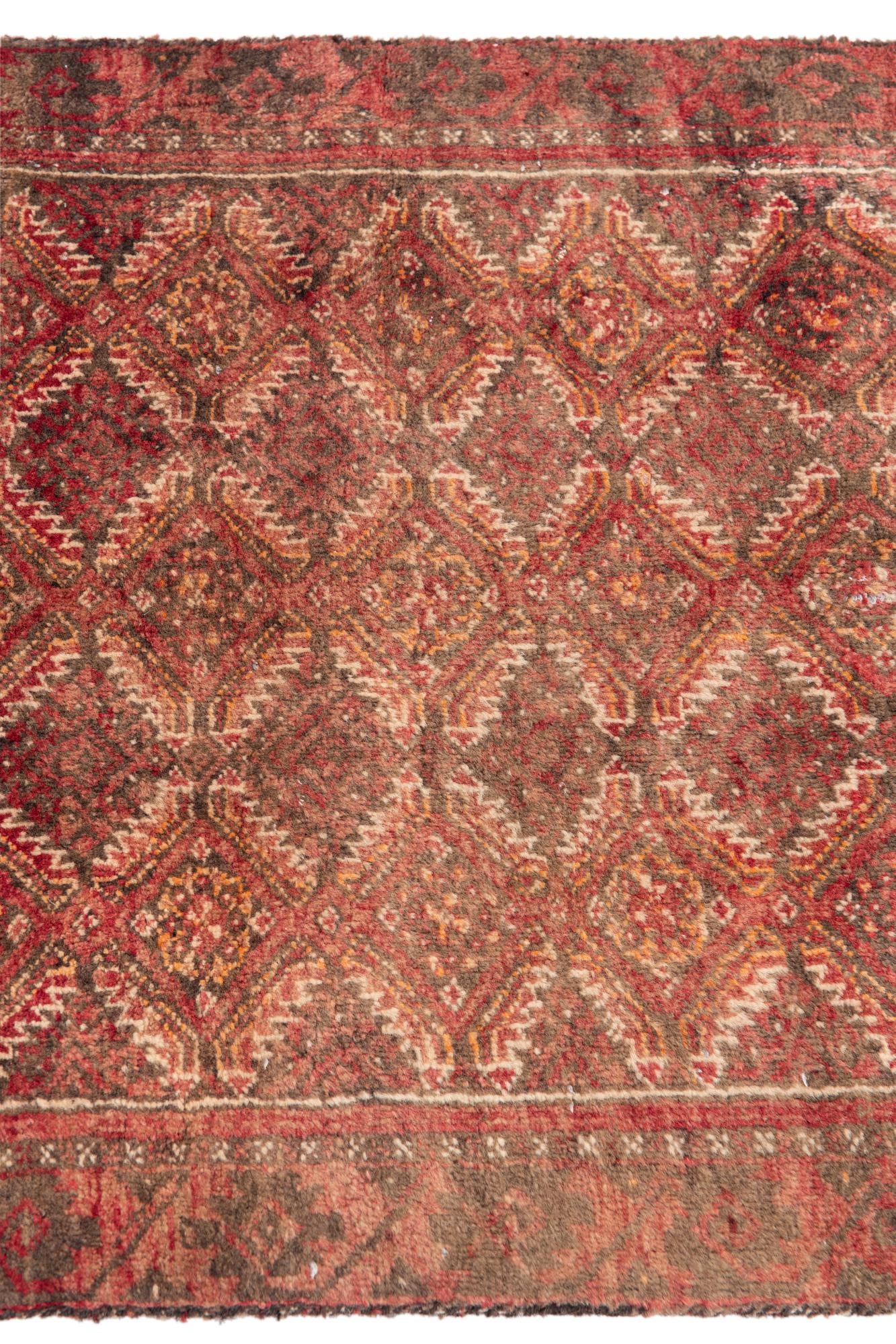 2' 5 x 5' 2 Hand Knotted Ultra Vintage Persian Wool Runner Rug
