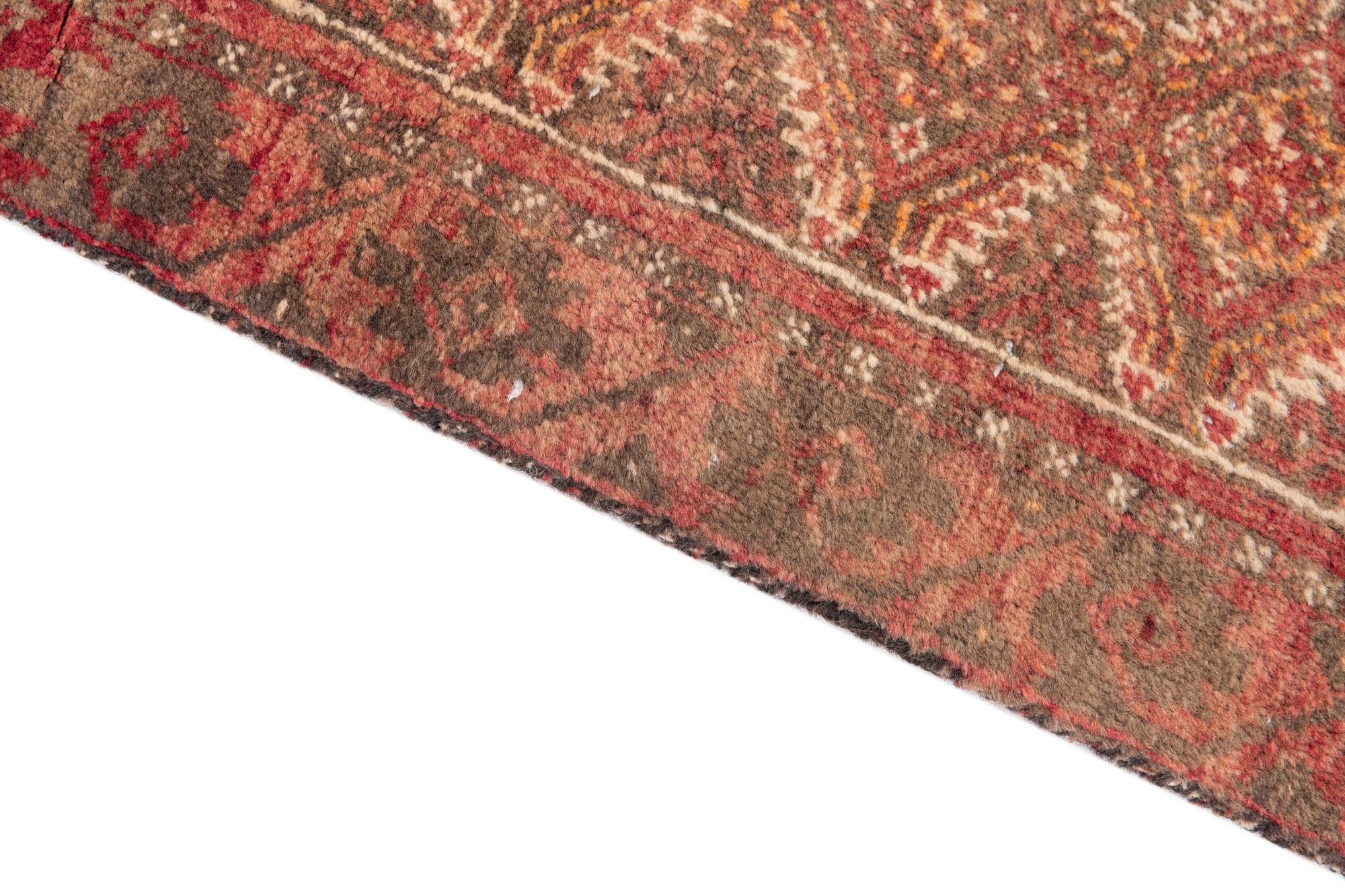 2' 5 x 5' 2 Hand Knotted Ultra Vintage Persian Wool Runner Rug