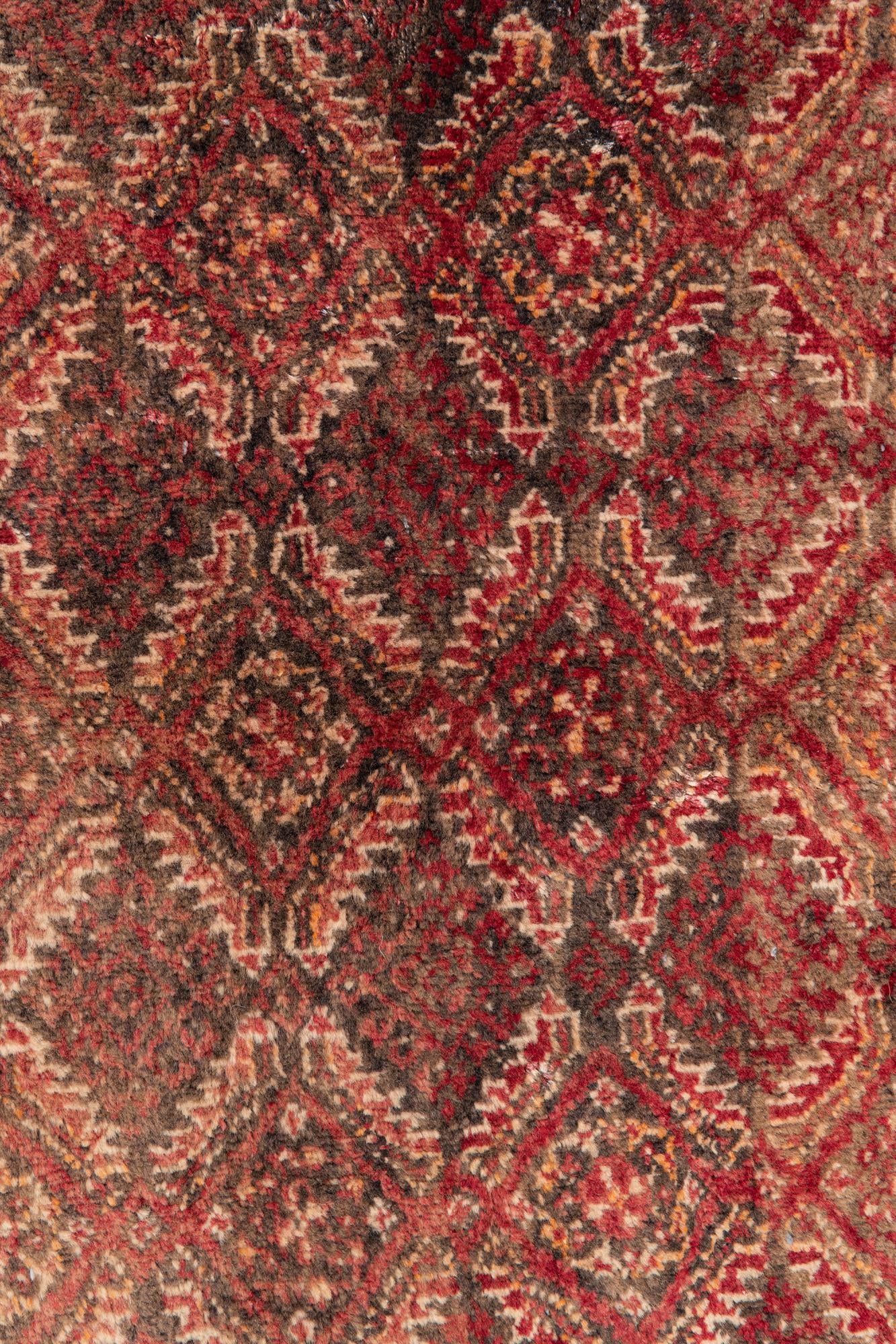 2' 5 x 5' 2 Hand Knotted Ultra Vintage Persian Wool Runner Rug