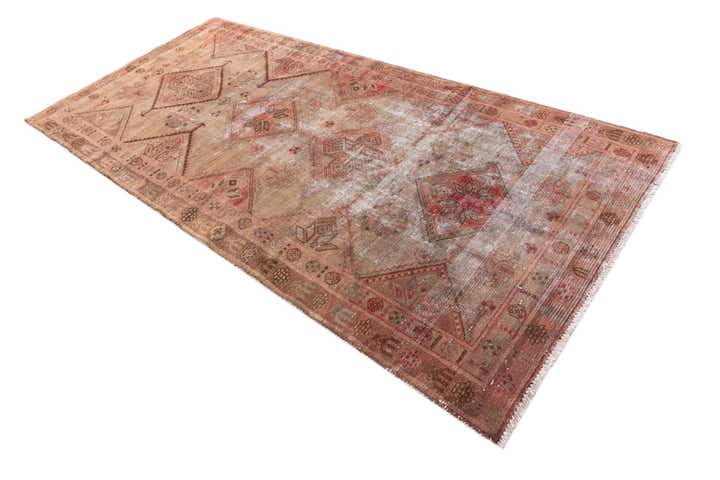 4' x 8' 2 Hand Knotted Ultra Vintage Persian Wool Runner Rug