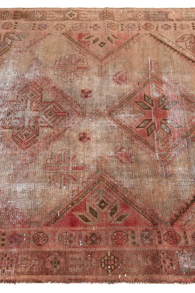 4' x 8' 2 Hand Knotted Ultra Vintage Persian Wool Runner Rug