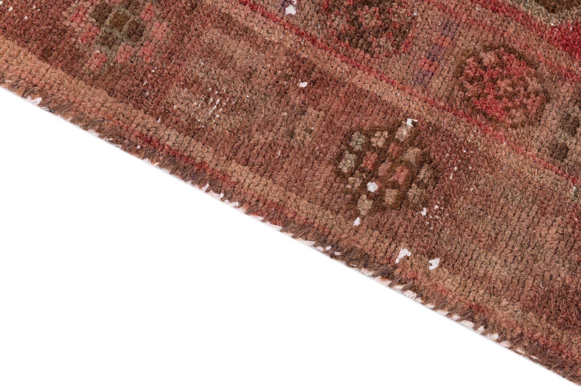 4' x 8' 2 Hand Knotted Ultra Vintage Persian Wool Runner Rug