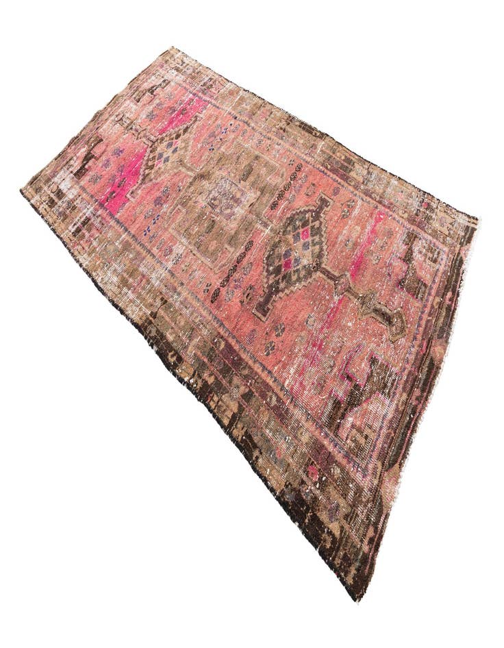 Detail image of 4' 3 x 8' 7  Hand Knotted Ultra Vintage Persian Wool Runner Rug