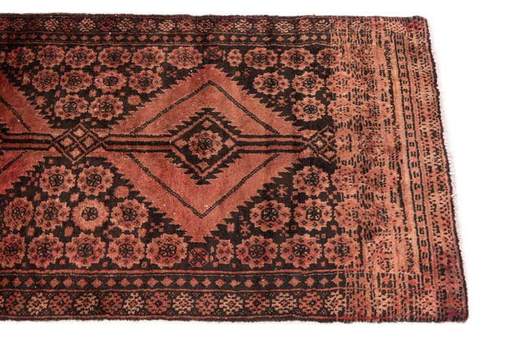 2' 4 x 6' 2 Hand Knotted Ultra Vintage Persian Wool Runner Rug