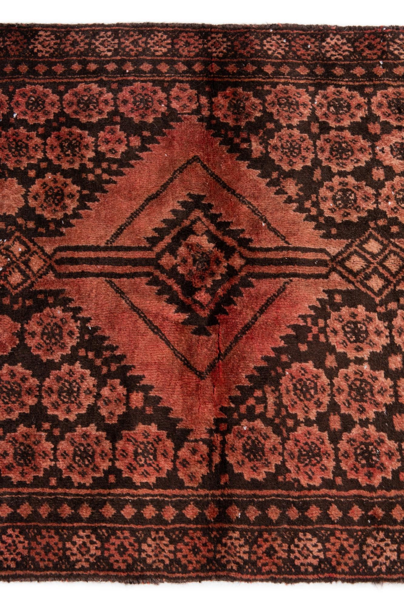 2' 4 x 6' 2 Hand Knotted Ultra Vintage Persian Wool Runner Rug
