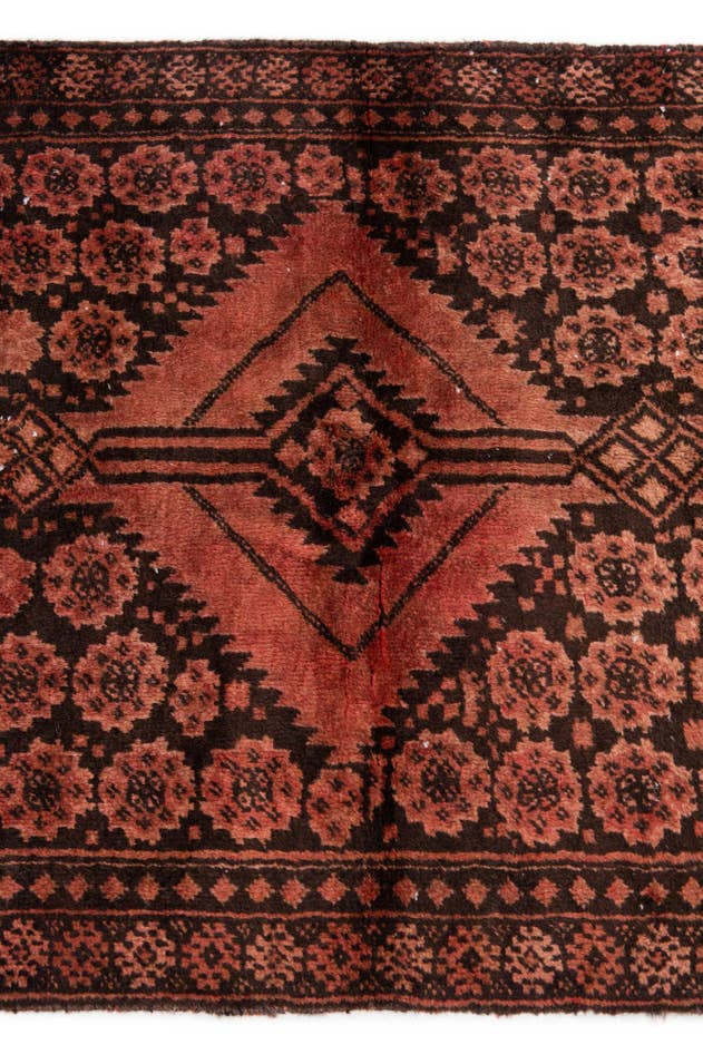 Detail image of 2' 4 x 6' 2 Hand Knotted Ultra Vintage Persian Wool Runner Rug