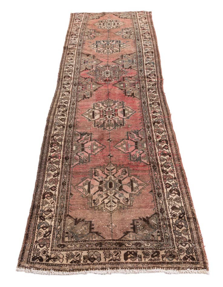 Detail image of 3' 3 x 8' 10  Hand Knotted Ultra Vintage Persian Wool Runner Rug