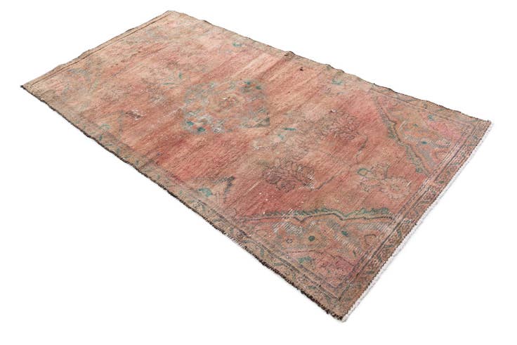 Detail image of 3' 5 x 6' 7 Hand Knotted Ultra Vintage Persian Wool Runner Rug
