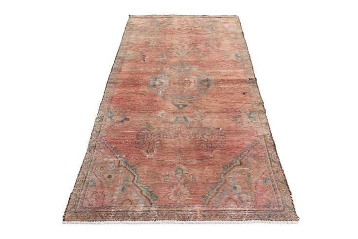 Detail image of 3' 5 x 6' 7 Hand Knotted Ultra Vintage Persian Wool Runner Rug