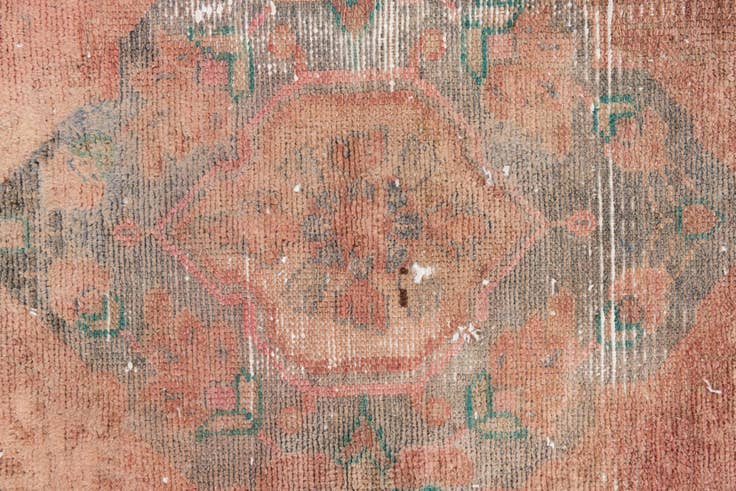 Detail image of 3' 5 x 6' 7 Hand Knotted Ultra Vintage Persian Wool Runner Rug