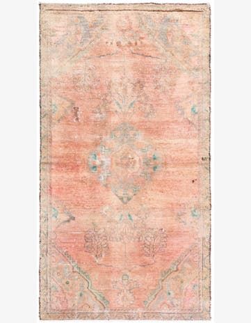 3' 5 x 6' 7 Hand Knotted Ultra Vintage Persian Wool Runner Rug