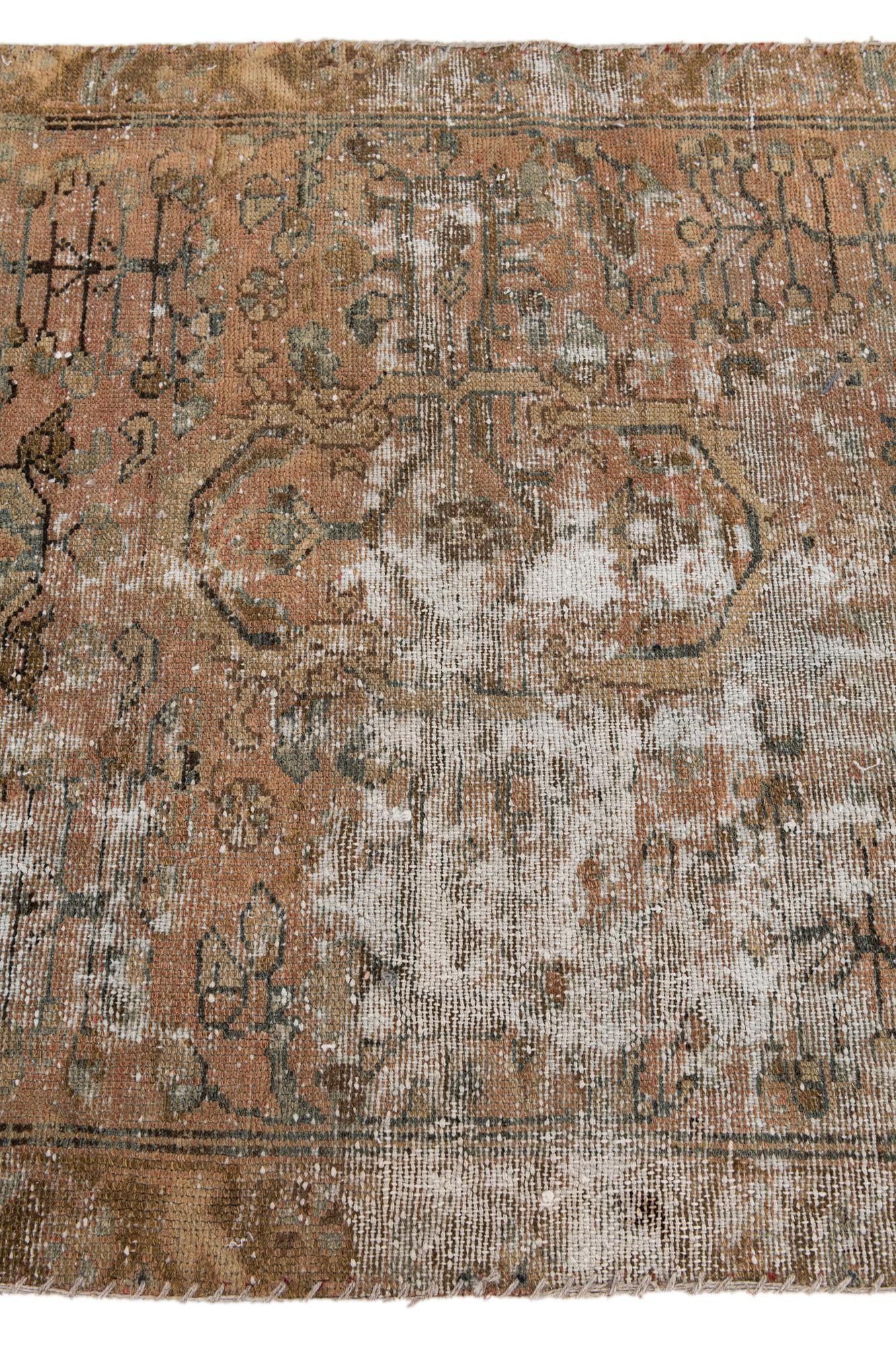3' 3 x 6' 6 Hand Knotted Ultra Vintage Persian Wool Runner Rug