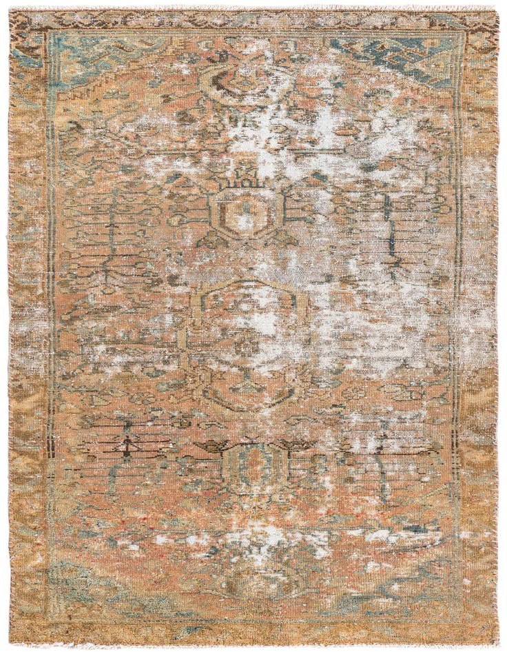 Detail image of 3' 3 x 6' 6 Hand Knotted Ultra Vintage Persian Wool Runner Rug