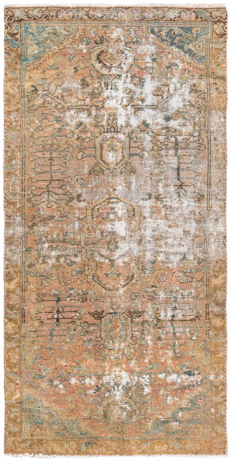 Detail image of 3' 3 x 6' 6 Hand Knotted Ultra Vintage Persian Wool Runner Rug