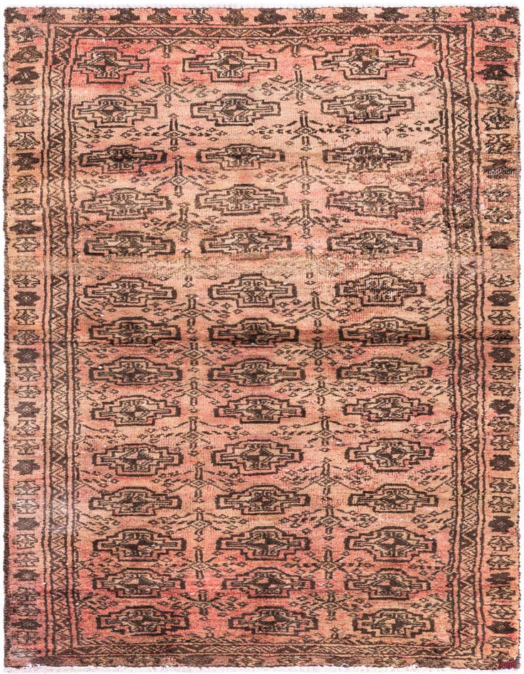 Detail image of 2' 9 x 6' 2 Hand Knotted Ultra Vintage Persian Wool Runner Rug