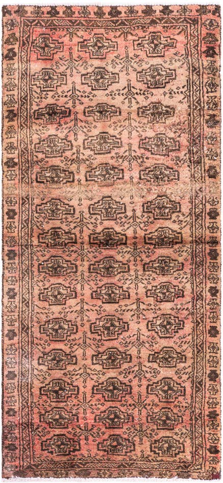 Detail image of 2' 9 x 6' 2 Hand Knotted Ultra Vintage Persian Wool Runner Rug