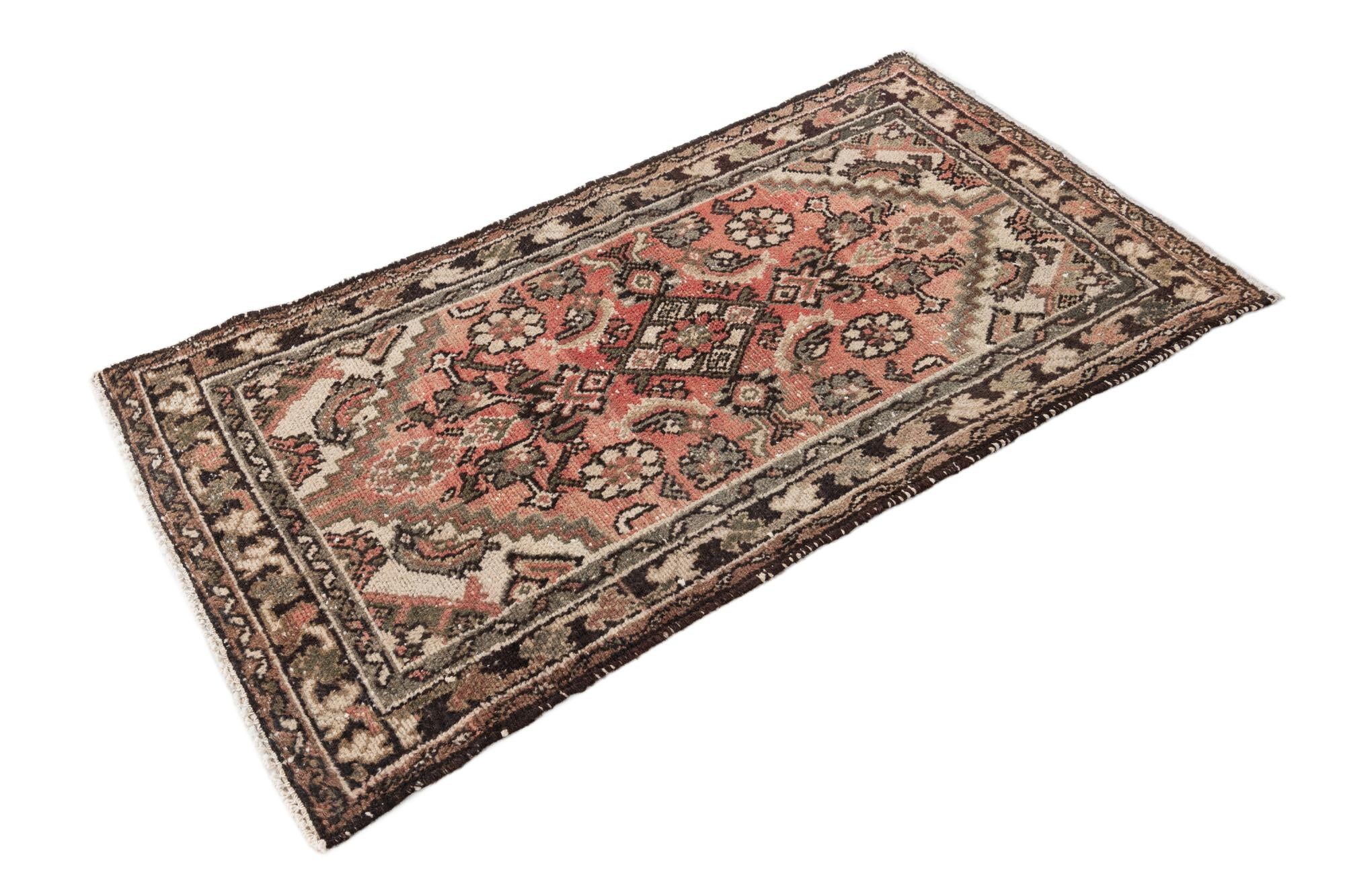 2' 6 x 4' 10 Hand Knotted Ultra Vintage Persian Wool Runner Rug