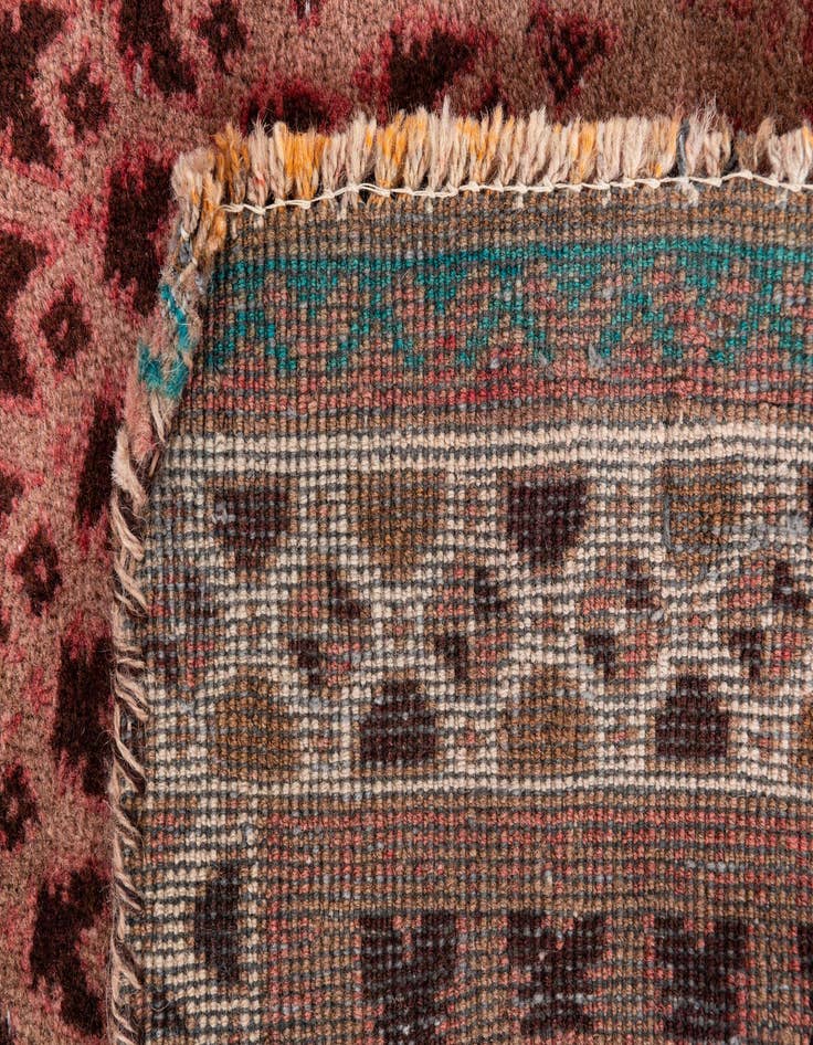 Detail image of 2' 1 x 4'  Hand Knotted Ultra Vintage Persian Wool Runner Rug