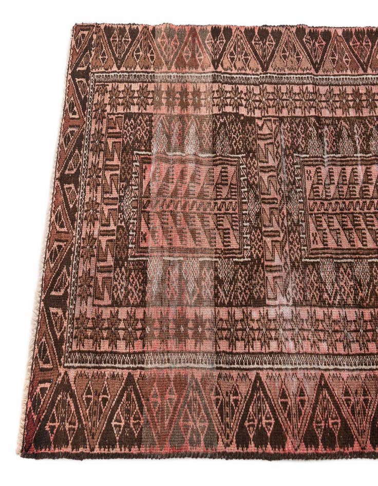 Detail image of  2' 8 x 6'  Hand Knotted Ultra Vintage Persian Wool Runner Rug