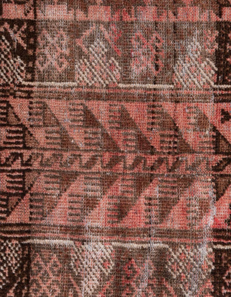 Detail image of  2' 8 x 6'  Hand Knotted Ultra Vintage Persian Wool Runner Rug