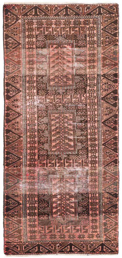 2' 8 x 6' Hand Knotted Ultra Vintage Persian Wool Runner Rug
