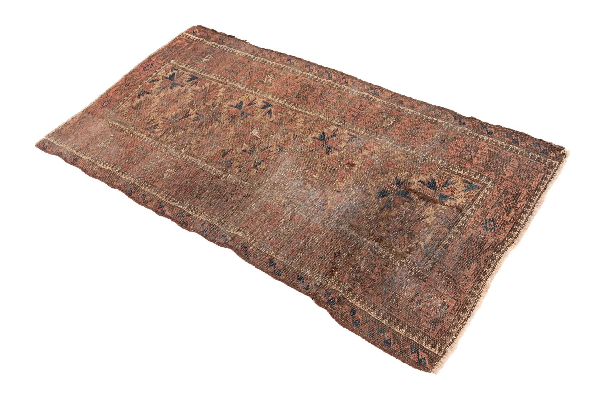 2' 8 x 5' Hand Knotted Ultra Vintage Persian Wool Runner Rug