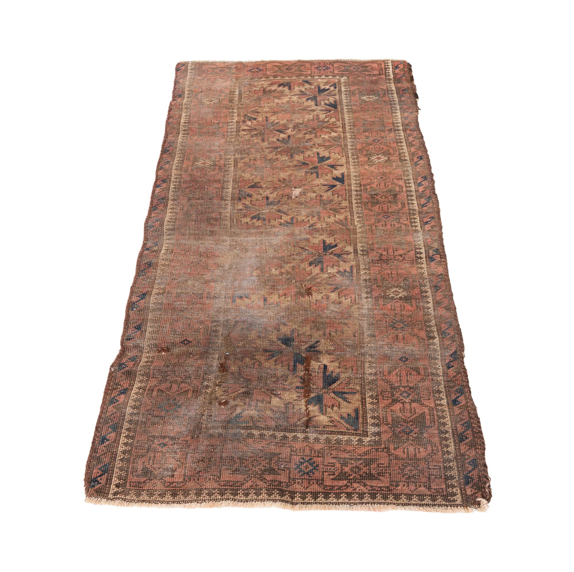 2' 8 x 5' Hand Knotted Ultra Vintage Persian Wool Runner Rug