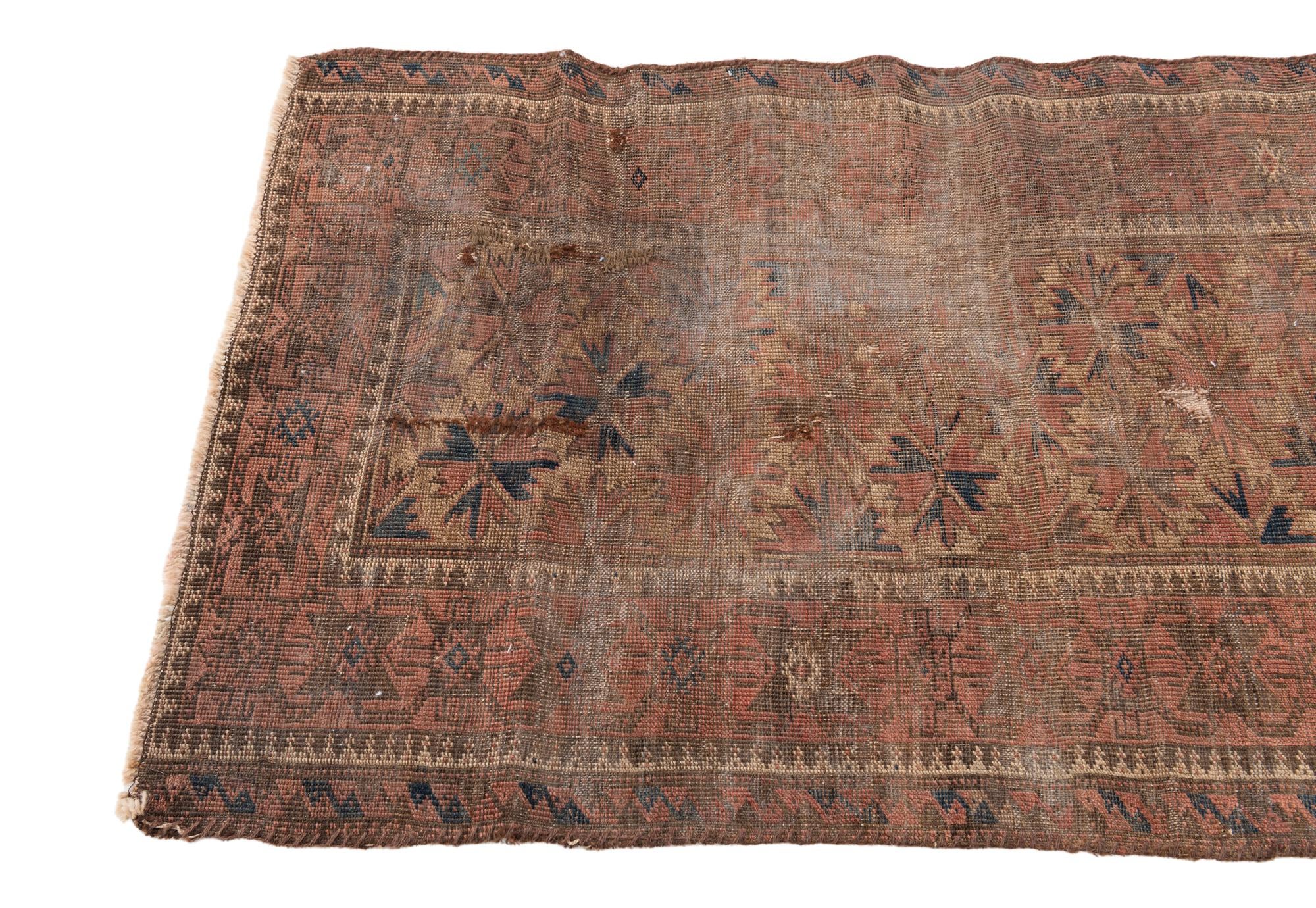 2' 8 x 5' Hand Knotted Ultra Vintage Persian Wool Runner Rug