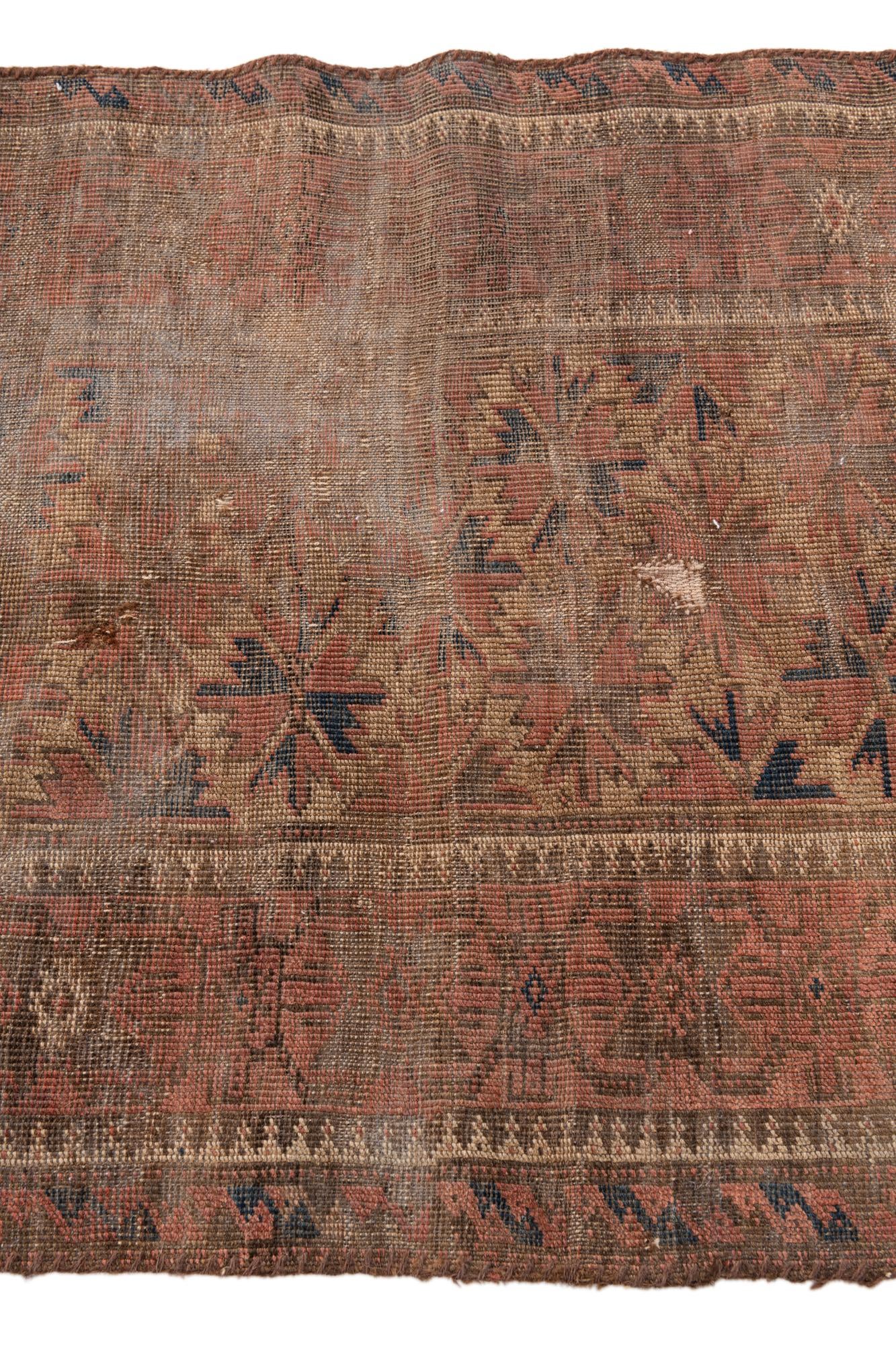 2' 8 x 5' Hand Knotted Ultra Vintage Persian Wool Runner Rug