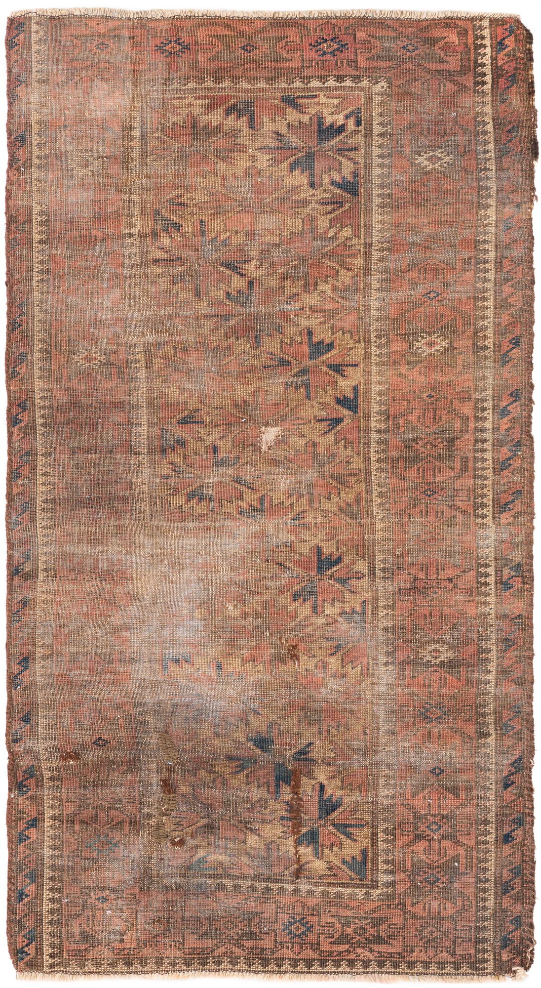 2' 8 x 5' Hand Knotted Ultra Vintage Persian Wool Runner Rug