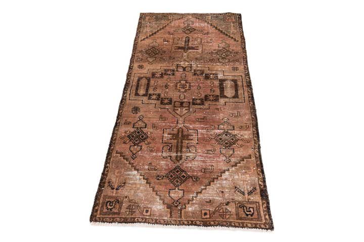 80cm x 170cm Hand Knotted Ultra Vintage Persian Wool Runner Rug