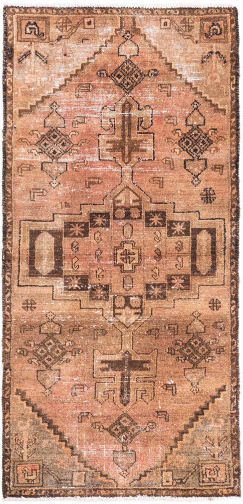 80cm x 170cm Hand Knotted Ultra Vintage Persian Wool Runner Rug