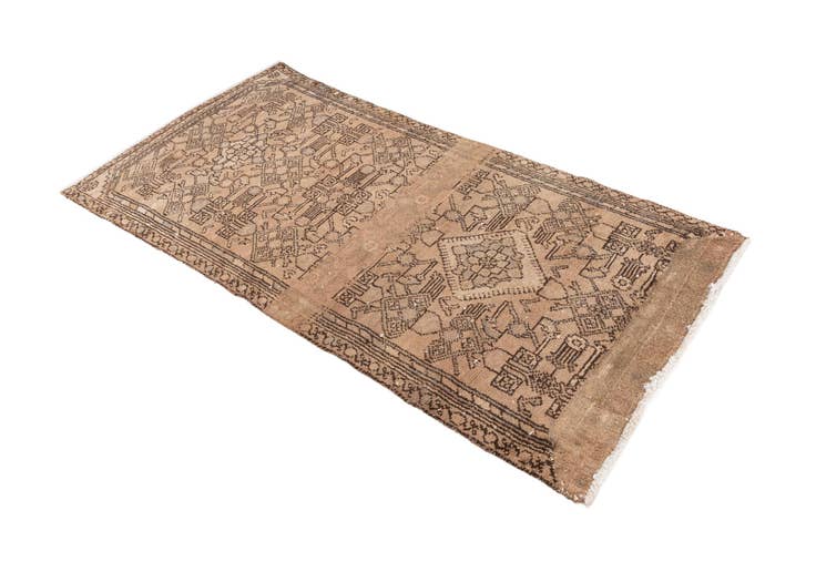 Detail image of 2' 10 x 6' 1 Hand Knotted Ultra Vintage Persian Wool Runner Rug