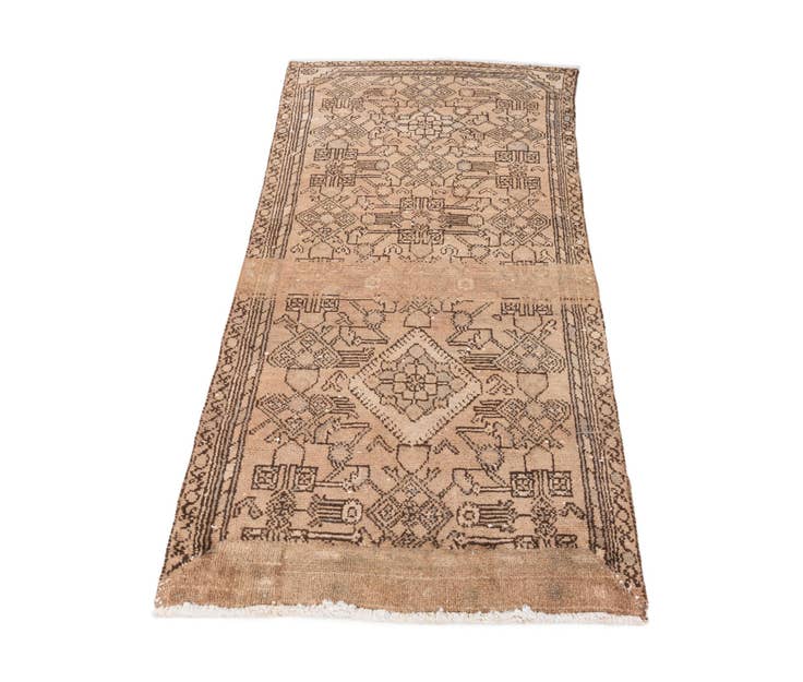 Detail image of 2' 10 x 6' 1 Hand Knotted Ultra Vintage Persian Wool Runner Rug