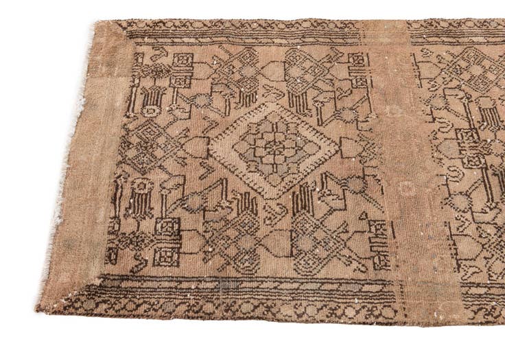 Detail image of 2' 10 x 6' 1 Hand Knotted Ultra Vintage Persian Wool Runner Rug