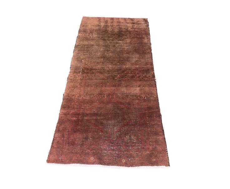 Detail image of 2' 5 x 5' 6 Hand Woven Ultra Vintage Wool Runner Rug