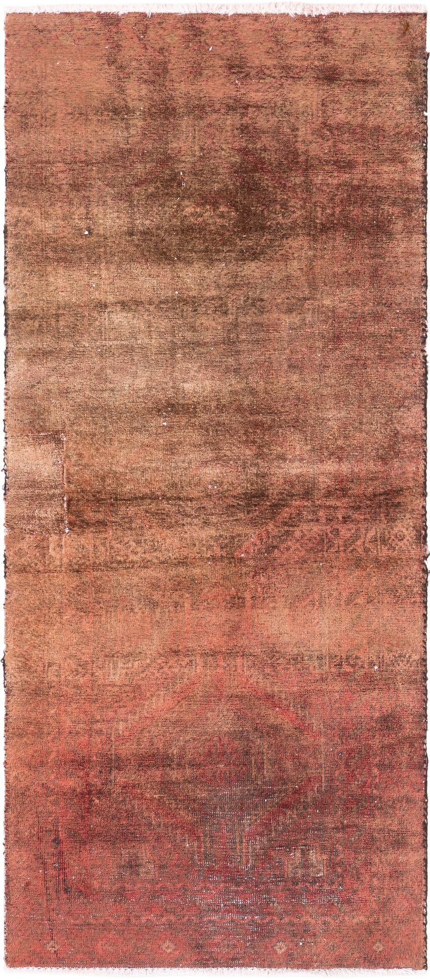 2' 5 x 5' 6 Hand Woven Ultra Vintage Wool Runner Rug