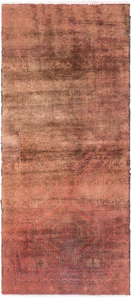 2' 5 x 5' 6 Hand Woven Ultra Vintage Wool Runner Rug