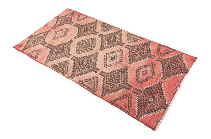 2' 2 x 4' 6 Hand Knotted Ultra Vintage Persian Wool Runner Rug