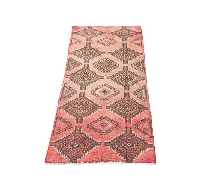 2' 2 x 4' 6 Hand Knotted Ultra Vintage Persian Wool Runner Rug