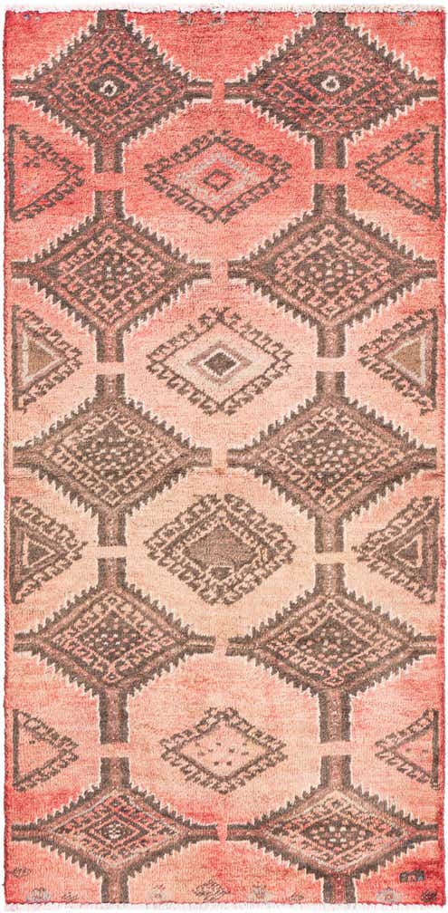 2' 2 x 4' 6 Hand Knotted Ultra Vintage Persian Wool Runner Rug