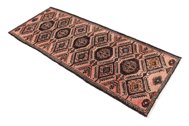 Detail image of 75cm x 190cm Hand Knotted Ultra Vintage Persian Wool Runner Rug