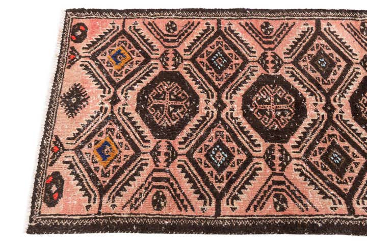 75cm x 190cm Hand Knotted Ultra Vintage Persian Wool Runner Rug
