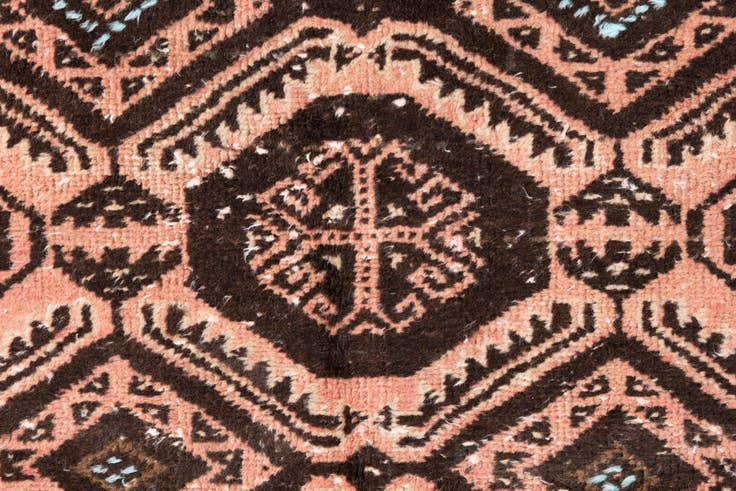 Detail image of 75cm x 190cm Hand Knotted Ultra Vintage Persian Wool Runner Rug