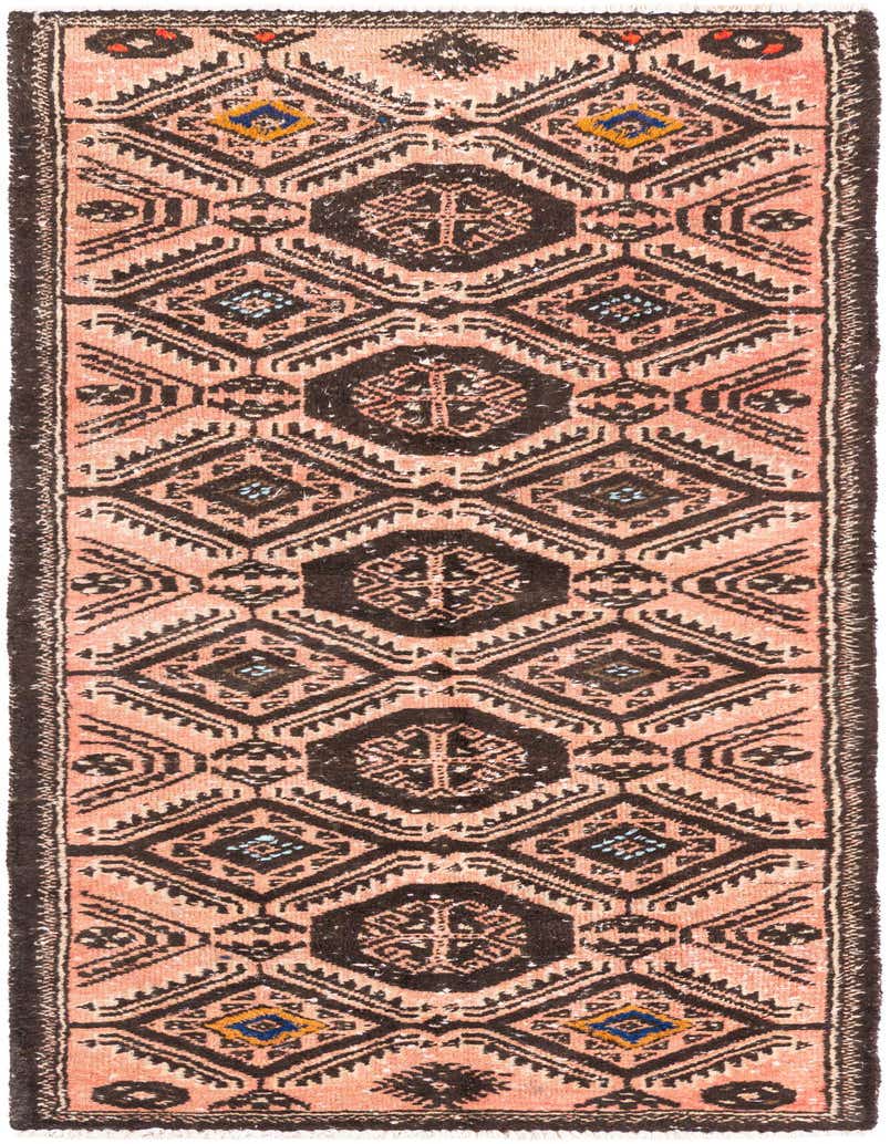 Primary image 2' 6 x 6' 3  Hand Knotted Ultra Vintage Persian Wool Runner Rug