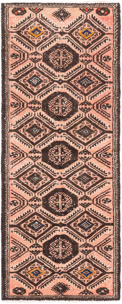 75cm x 190cm Hand Knotted Ultra Vintage Persian Wool Runner Rug