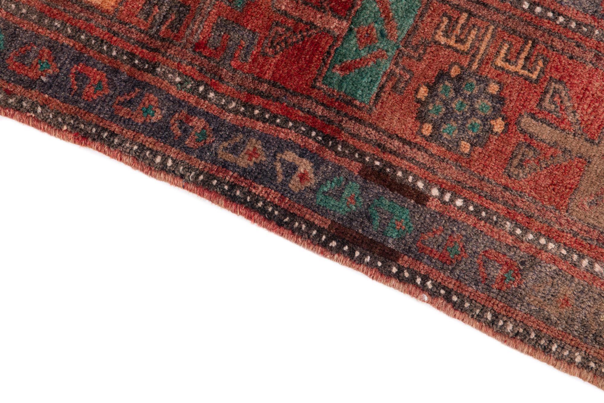 5' x 9' 8 Hand Knotted Ultra Vintage Persian Wool Runner Rug